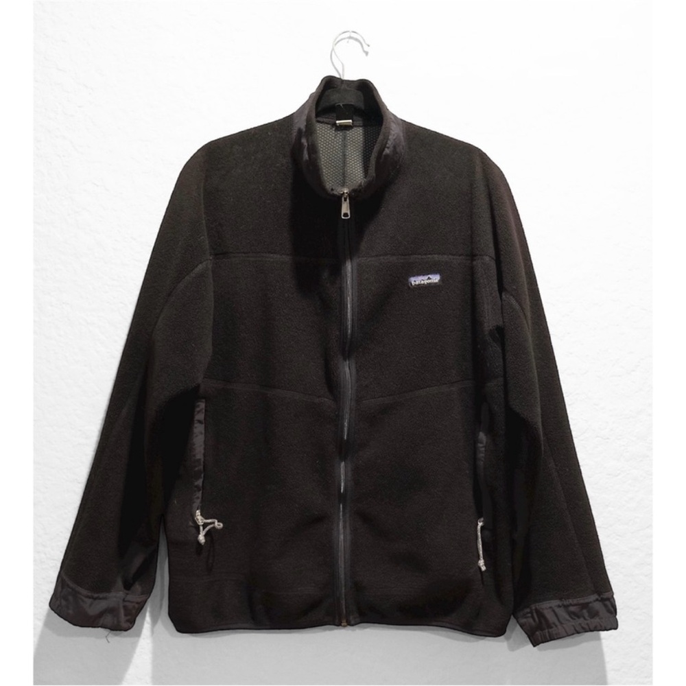 Vintage Patagonia PEF Partial Eclipse Full-Zip Fleece Size L Black Rare USA